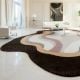 Handcrafted Neutral Wavy Abstract Modern Living Rug